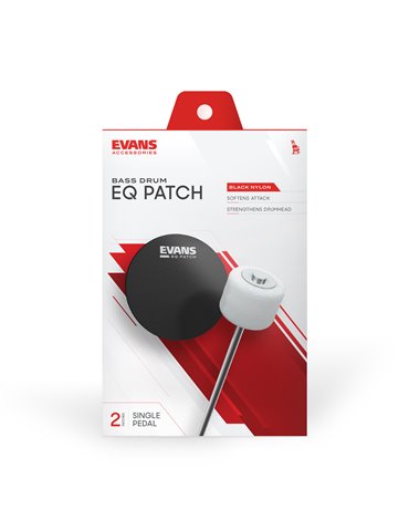 EVANS. Parche EQ para bombo con pedal simple. Nailon negro 2