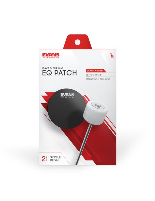 EVANS. Parche EQ para bombo con pedal simple. Nailon negro