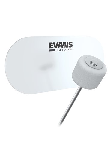 Parche doble para pedal EQ de EVANS, plástico transparente.