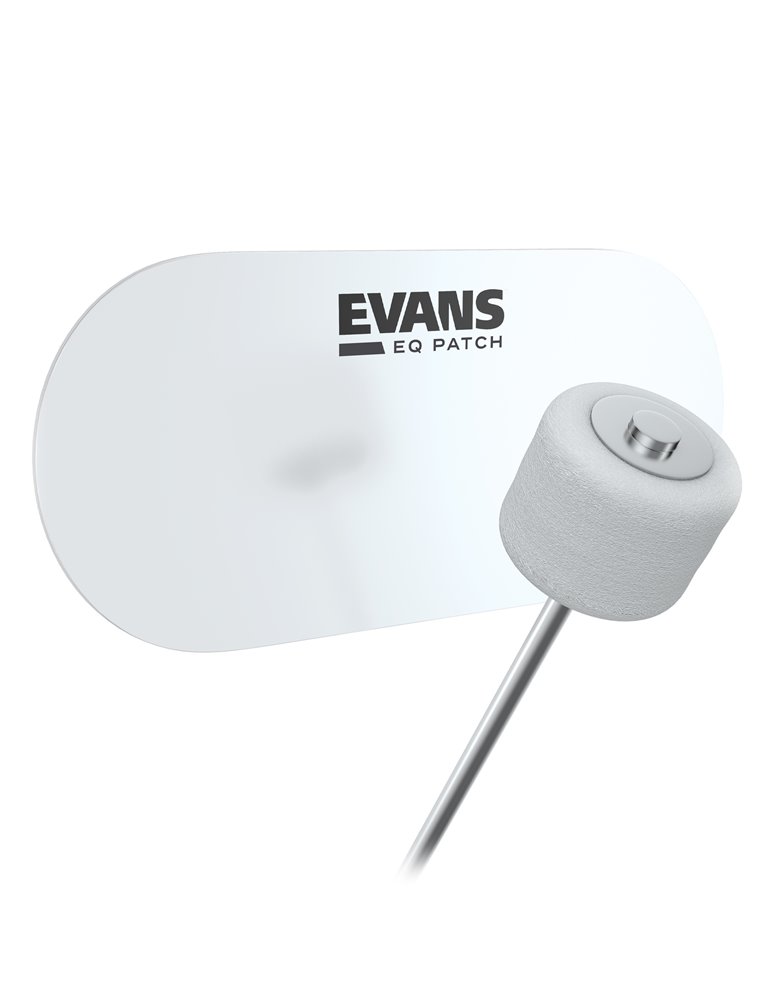 Parche doble para pedal EQ de EVANS, plástico transparente.