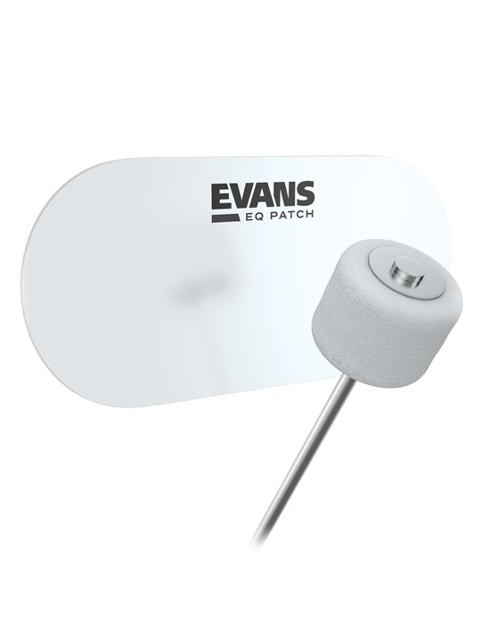 Parche doble para pedal EQ de EVANS, plástico transparente.
