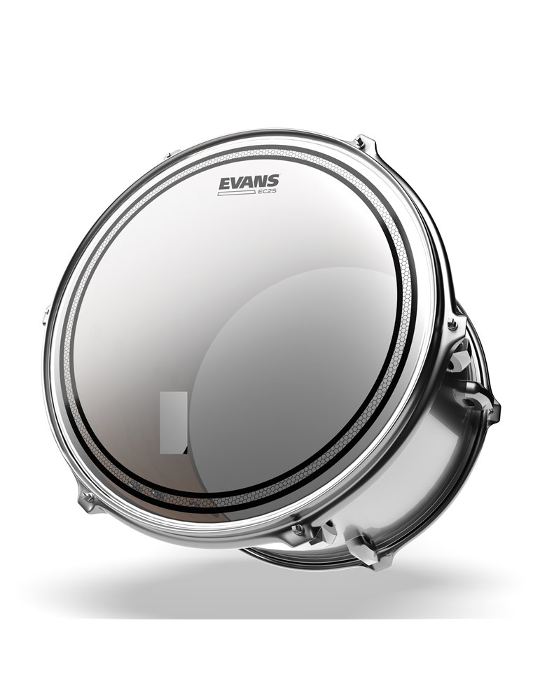 EVANS EC2S. Pack rock transparente (10", 12", 16") con parche batidor de caja seco HD 14"