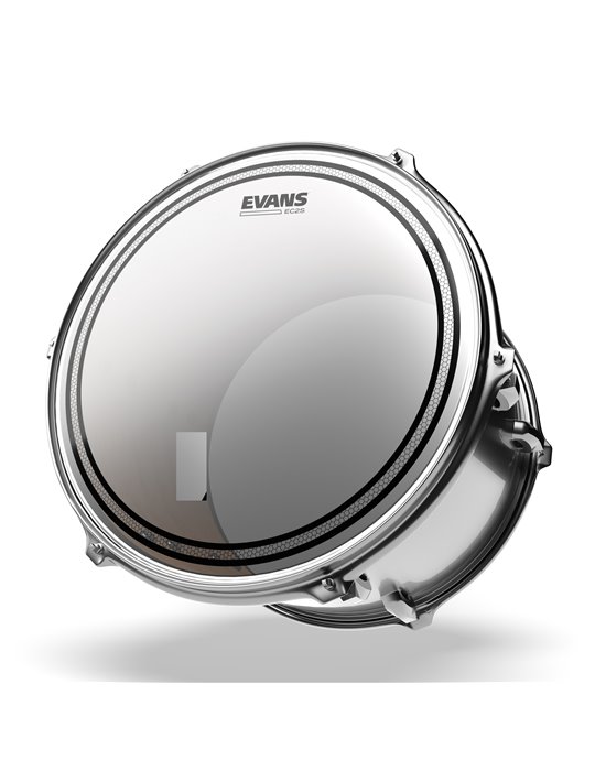 EVANS EC2S. Pack rock transparente (10", 12", 16") con parche batidor de caja seco HD 14"