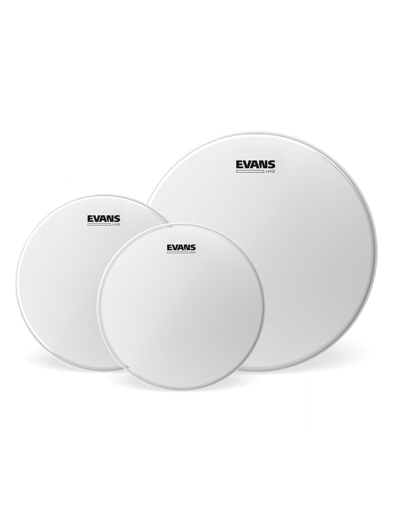 EVANS UV2. Pack de parches de tom rugosos. Estándar (12", 13", 16")