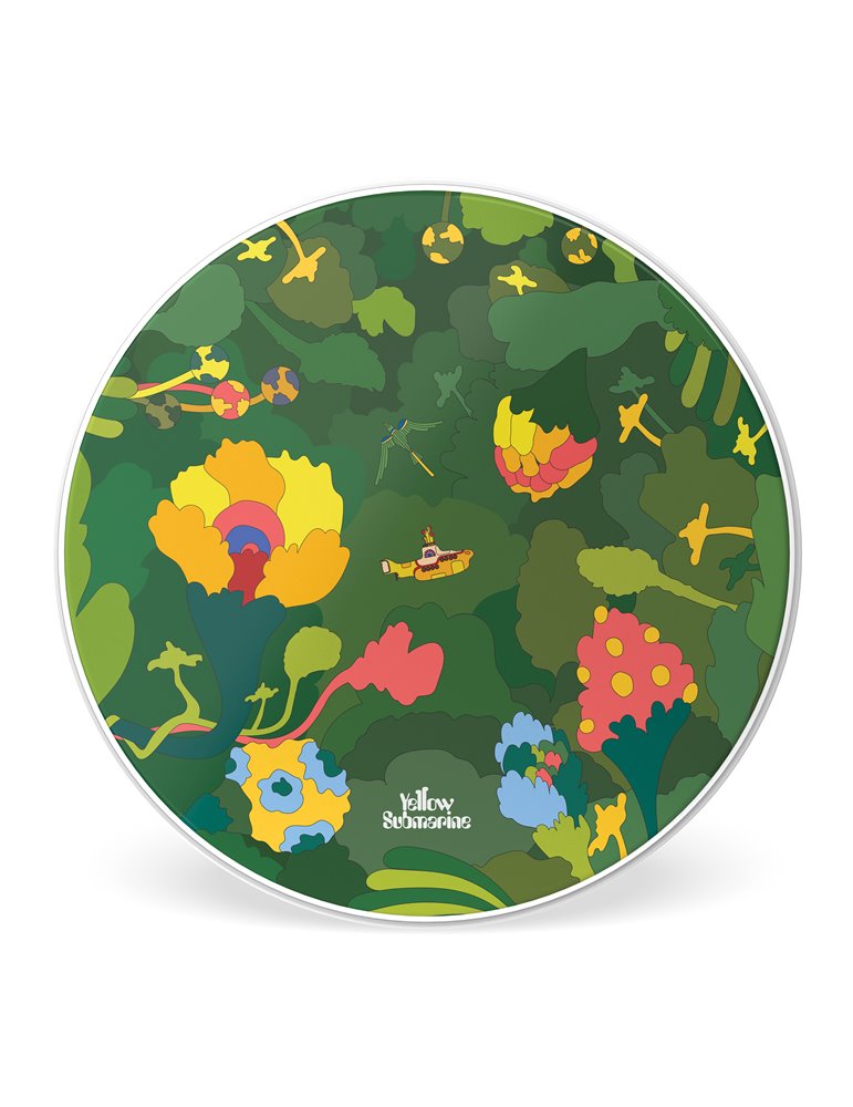 EVANS Yellow Submarine Parche para bombo de batería Pepperland Woods, 20 pulgadas