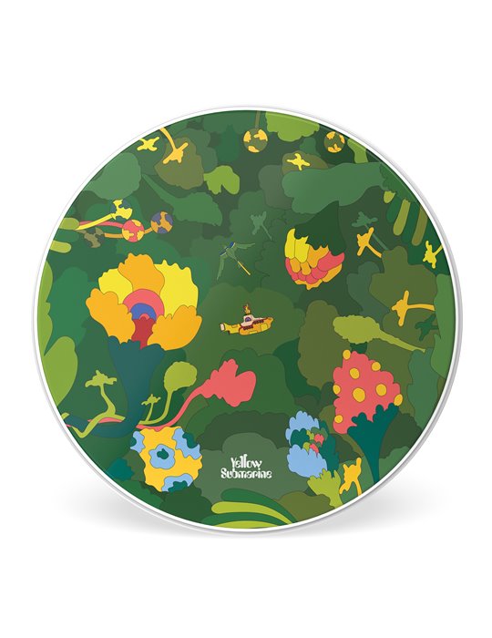 EVANS Yellow Submarine Parche para bombo de batería Pepperland Woods, 20 pulgadas