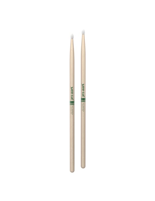 Baquetas ProMark Classic Forward 5A Raw, Nogal americano con punta ovalada de nailon