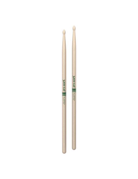 Baquetas ProMark Classic Forward 5A Raw, Nogal americano con punta ovalada de madera