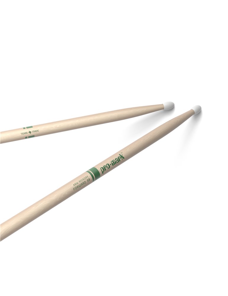 Baquetas ProMark Classic Forward 5B Raw, Nogal americano con punta ovalada de nailon