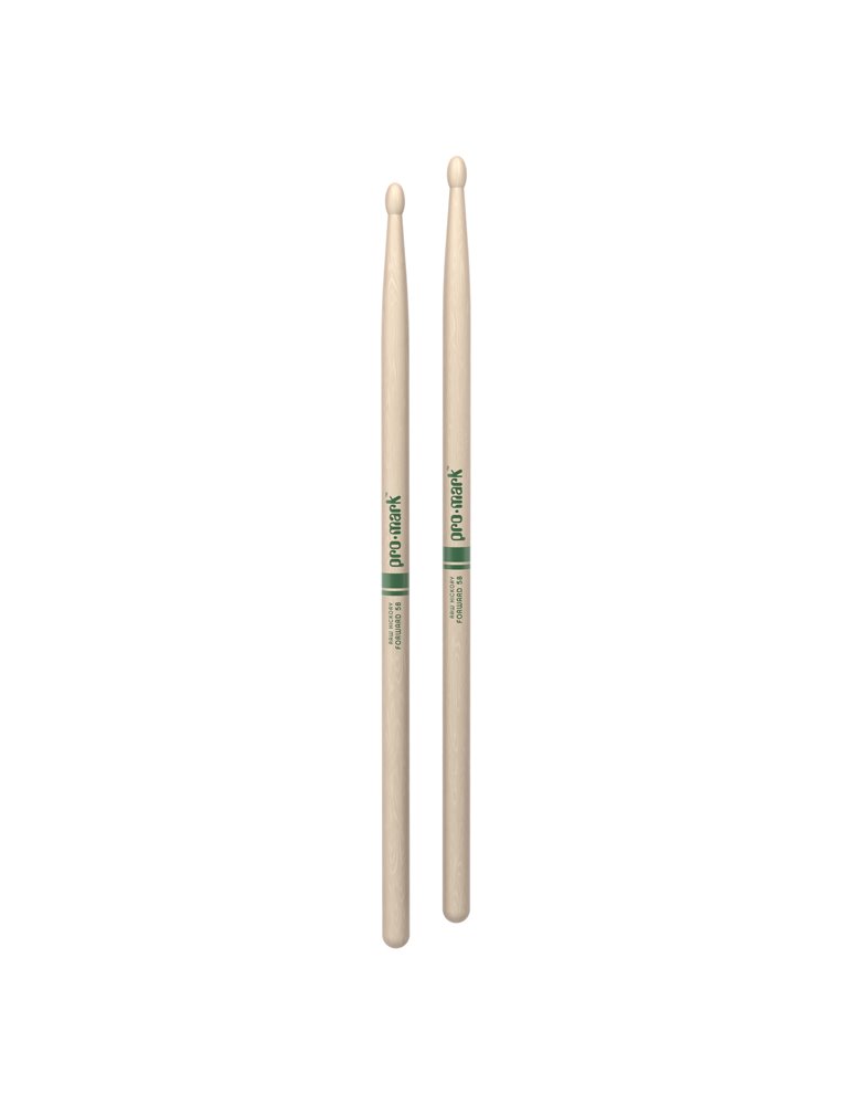 Baquetas ProMark Classic Forward 5B Raw, Nogal americano con punta ovalada de madera