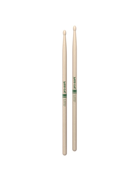 Baquetas ProMark Classic Forward 5B Raw, Nogal americano con punta ovalada de madera