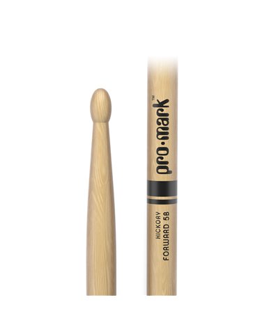 Baquetas ProMark Classic Forward 5B, Nogal americano con punta ovalada de madera 2