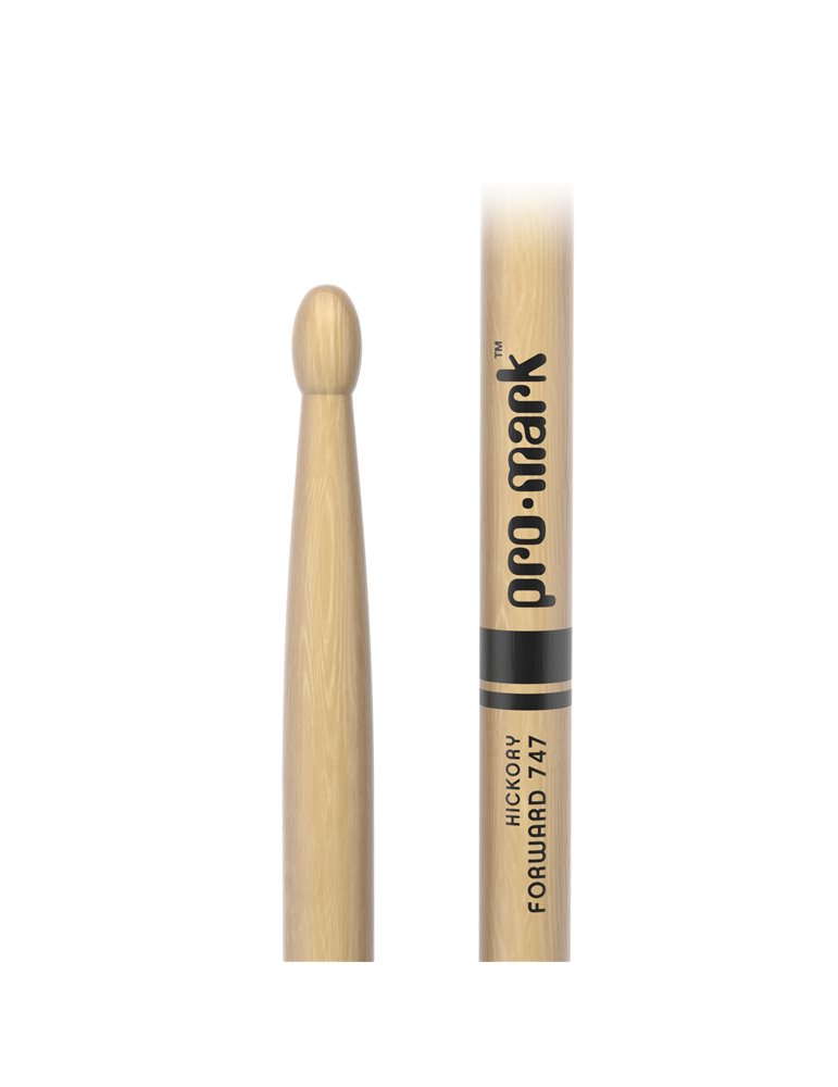 Baquetas ProMark Classic Forward 747, Nogal americano con punta ovalada de madera