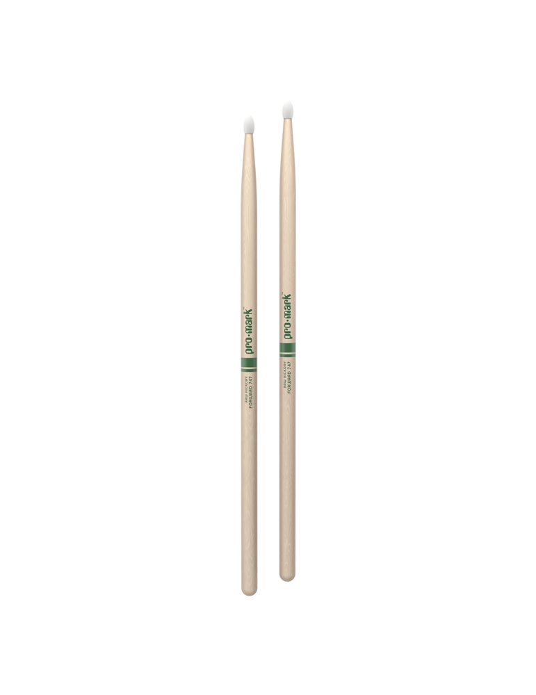 Baquetas ProMark Classic Forward 747 Raw, Nogal americano con punta ovalada de nailon