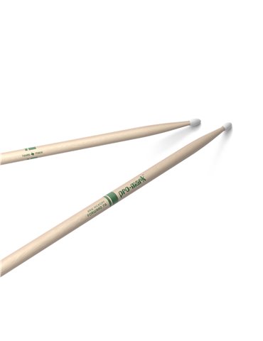 Baquetas ProMark Classic Forward 7A Raw, Nogal americano con punta ovalada de nailon