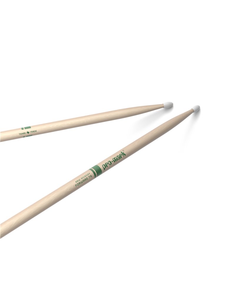 Baquetas ProMark Classic Forward 7A Raw, Nogal americano con punta ovalada de nailon