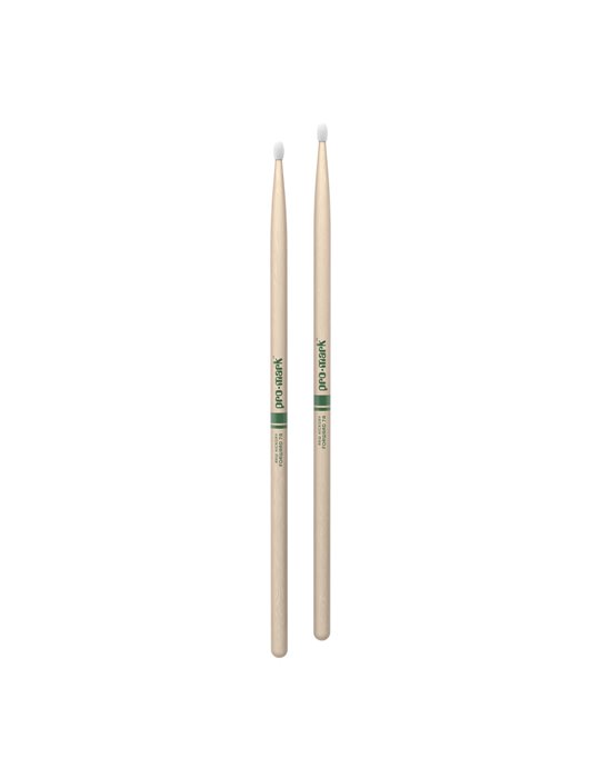 Baquetas ProMark Classic Forward 7A Raw, Nogal americano con punta ovalada de nailon