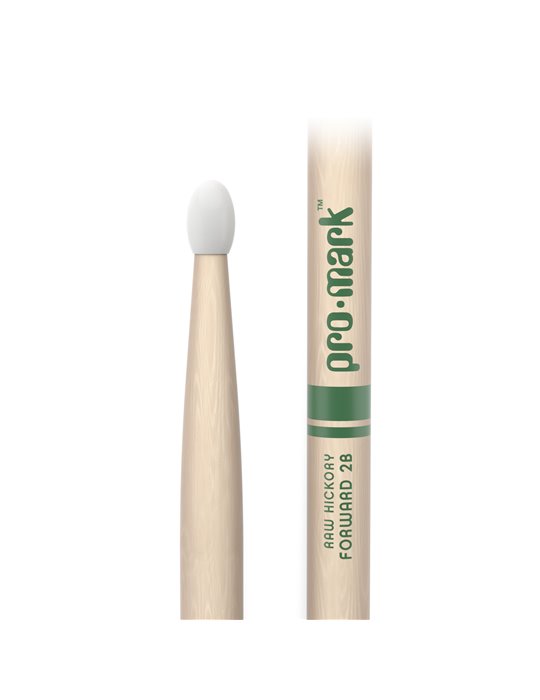 Baquetas ProMark Classic Forward 2B Raw, Nogal americano con punta ovalada de nailon
