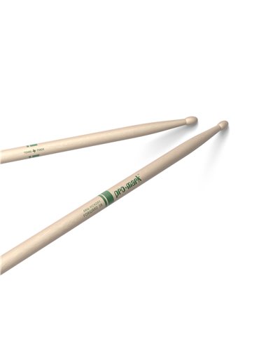 Baquetas ProMark Classic Forward 2B Raw, Nogal americano con punta ovalada de madera