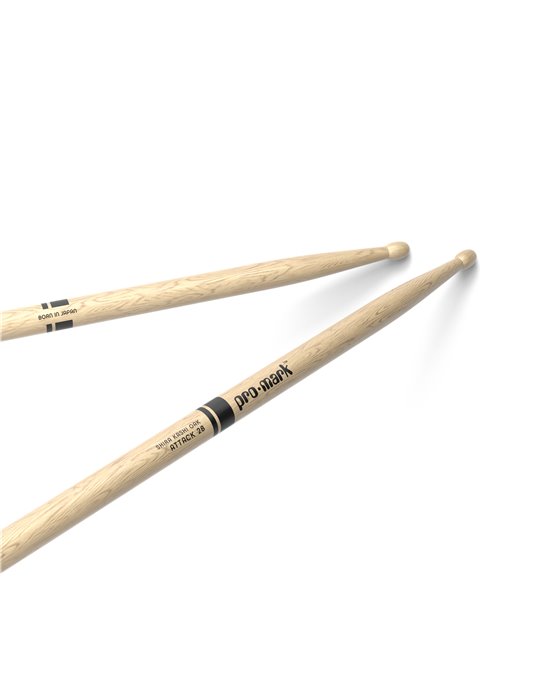 Baquetas ProMark Classic Attack 2B, Roble Shira Kashi con punta ovalada de bellota