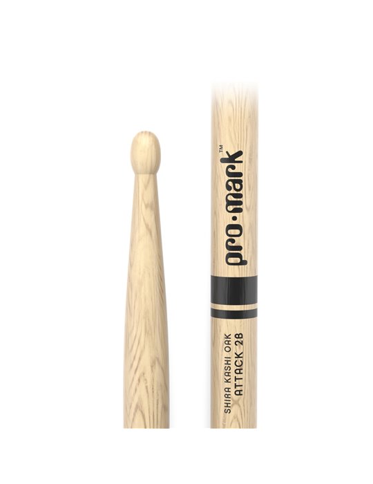Baquetas ProMark Classic Attack 2B, Roble Shira Kashi con punta ovalada de bellota