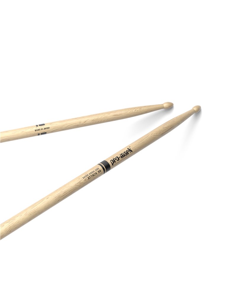 Baquetas ProMark Classic Attack 5A, Roble Shira Kashi con punta ovalada de madera