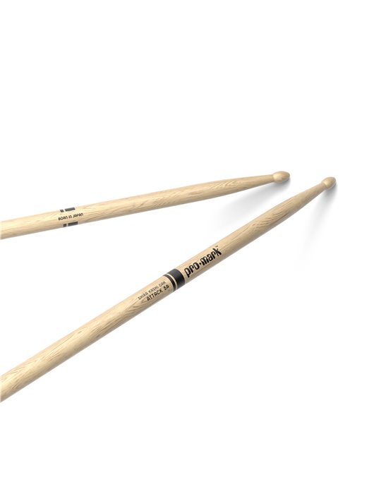 Baquetas ProMark Classic Attack 5A, Roble Shira Kashi con punta ovalada de madera