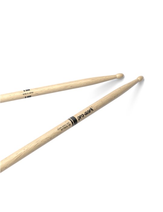 Baquetas ProMark Classic Attack 5B, Roble Shira Kashi con punta ovalada de madera
