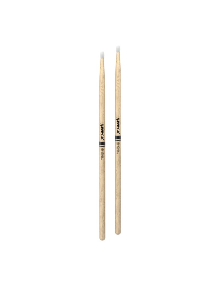 Baquetas ProMark Classic Attack 727, Roble Shira Kashi con punta ovalada de nailon