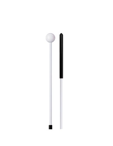 Maza con cabeza de resina fenólica blanca extra dura FPP10, serie Discovery de ProMark, para instrumentos del método Orff.