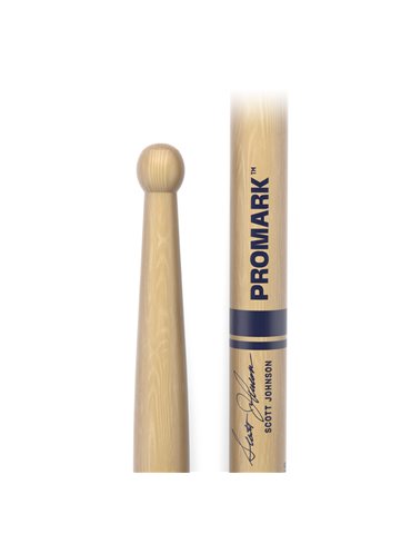 Baqueta de nogal americano con punta de madera DC17 de ProMark, diseñada por Scott Johnson. 2