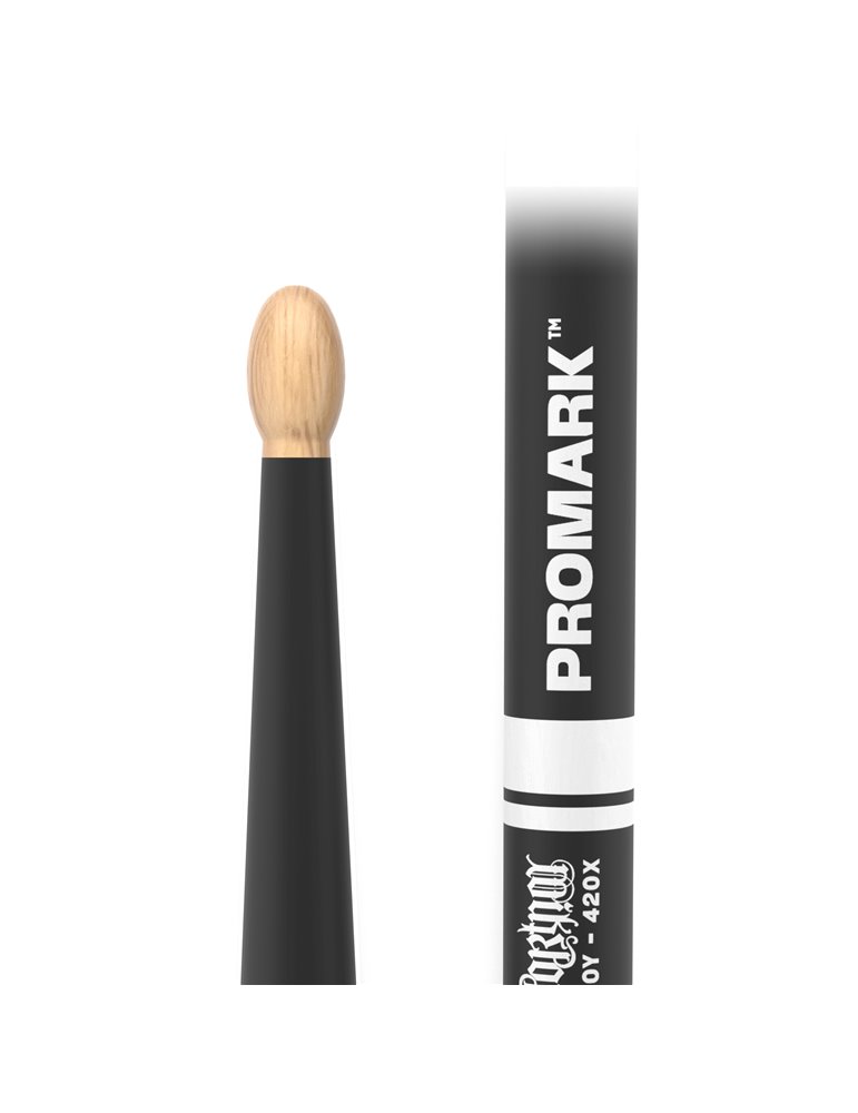 Mike Portnoy ActiveGrip 420X. Nogal americano. Punta de madera ovalada