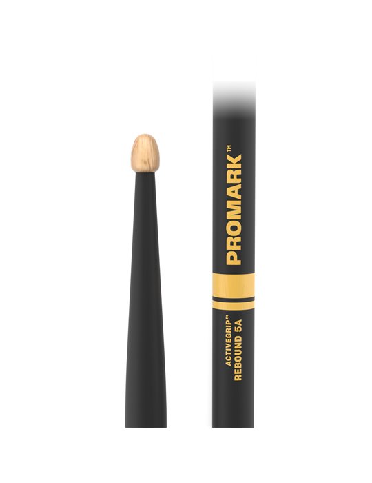 Baquetas ProMark Rebound 5A ActiveGrip, Nogal americano con punta de bellota