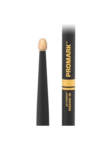 Baquetas ProMark Rebound 5B ActiveGrip, Nogal americano con punta de bellota 2