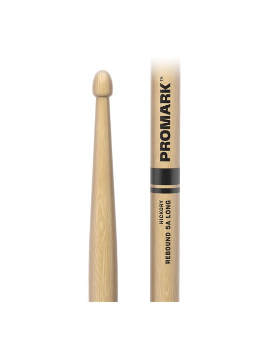 Baquetas ProMark Rebound 5A Long, Nogal americano con punta de bellota