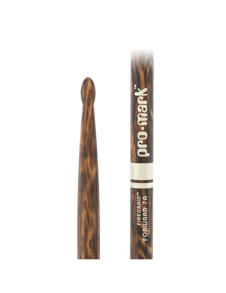 Baquetas ProMark Classic Forward 7A FireGrain, Nogal americano con punta ovalada de madera