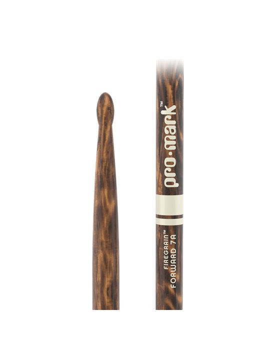 Baquetas ProMark Classic Forward 7A FireGrain, Nogal americano con punta ovalada de madera