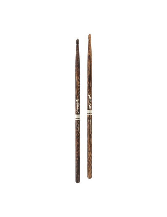 Baquetas ProMark Classic Forward 7A FireGrain, Nogal americano con punta ovalada de madera