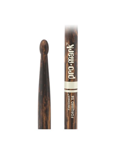 Baquetas ProMark Classic Forward 5B FireGrain, Nogal americano con punta ovalada de madera 2