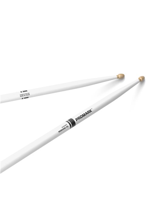 Baquetas ProMark Rebound 5A de bellota. Blanco