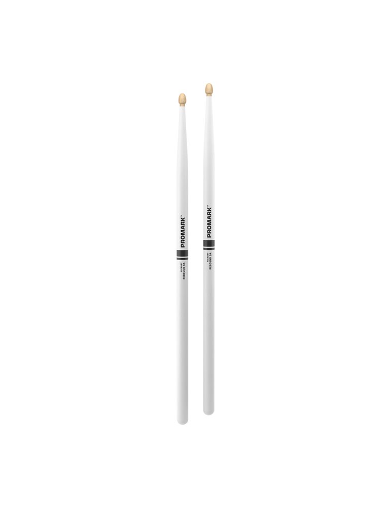 Baquetas ProMark Rebound 5A de bellota. Blanco