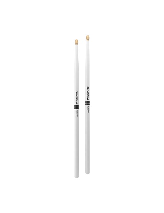 Baquetas ProMark Rebound 5A de bellota. Blanco