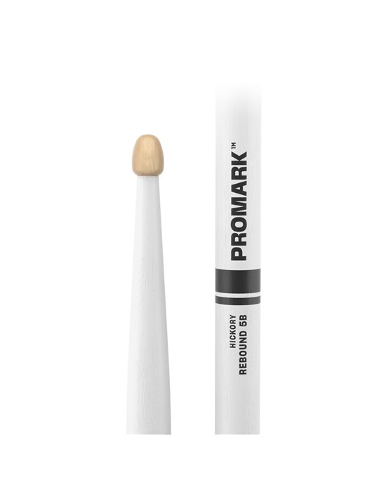 Baquetas ProMark Rebound 5B de bellota. Blanco