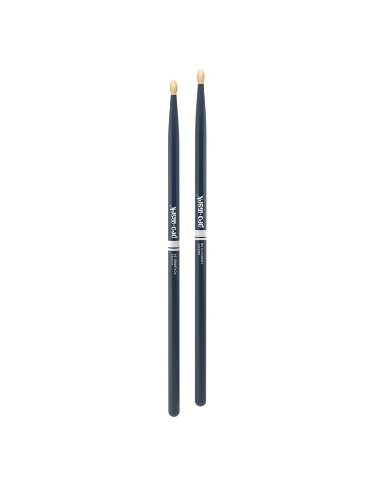 Baquetas ProMark Classic Forward 5A pintada azul, Nogal americano con punta ovalada de madera