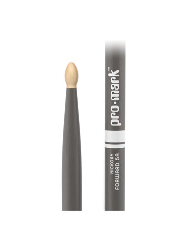 Baquetas ProMark Classic Forward 5A pintada gris, Nogal americano con punta ovalada de madera 2