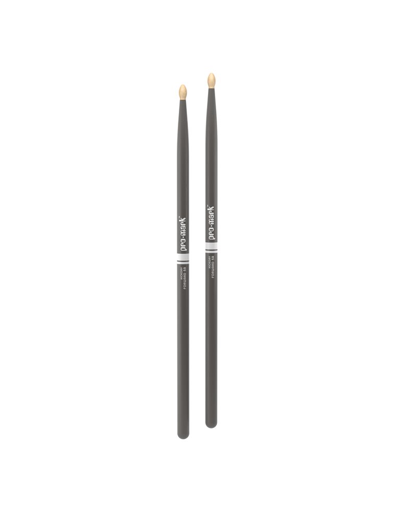 Baquetas ProMark Classic Forward 5A pintada gris, Nogal americano con punta ovalada de madera