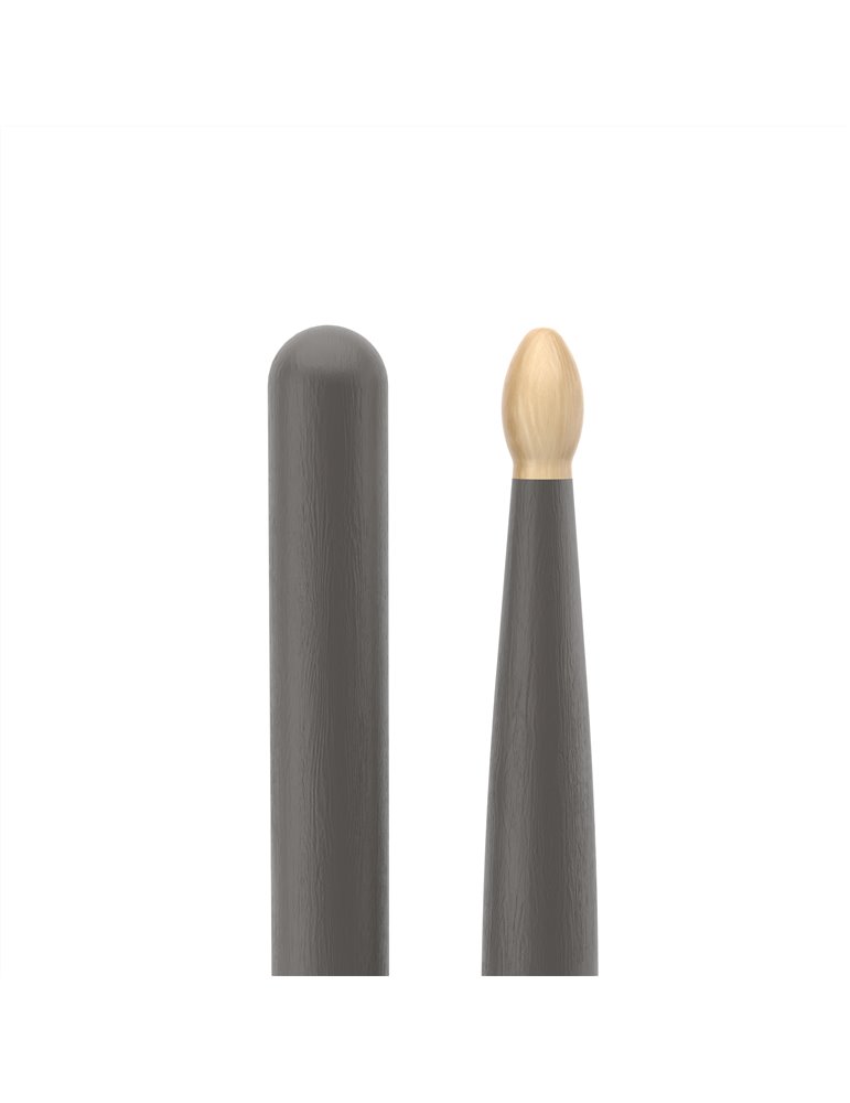 Baquetas ProMark Classic Forward 5A pintada gris, Nogal americano con punta ovalada de madera