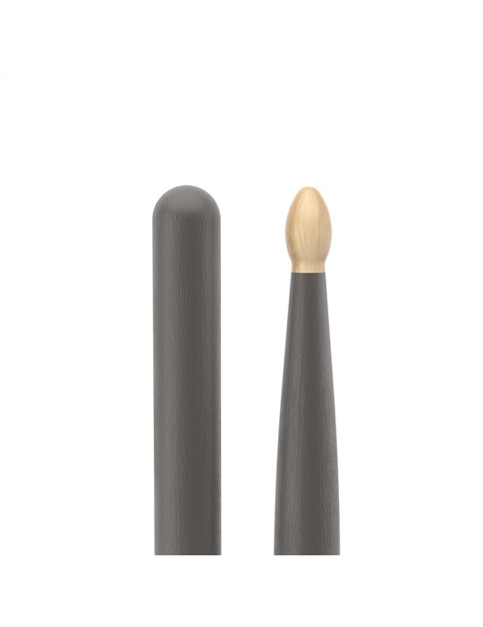 Baquetas ProMark Classic Forward 5A pintada gris, Nogal americano con punta ovalada de madera