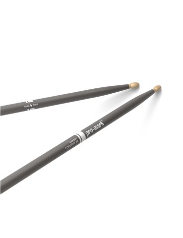 Baquetas ProMark Classic Forward 5B pintada gris, Nogal americano con punta ovalada de madera