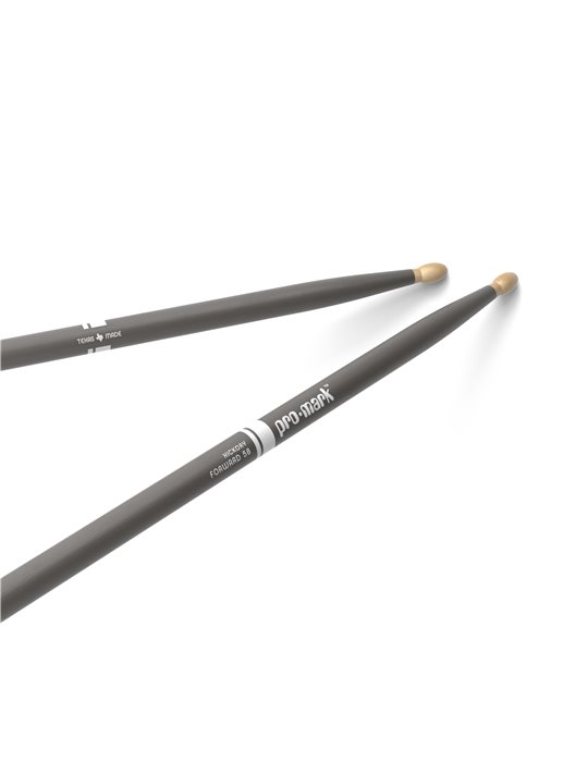 Baquetas ProMark Classic Forward 5B pintada gris, Nogal americano con punta ovalada de madera